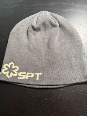 Gray Winter Beanie with Snowflake Logo